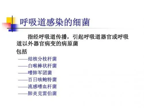 呼吸道感染的细菌