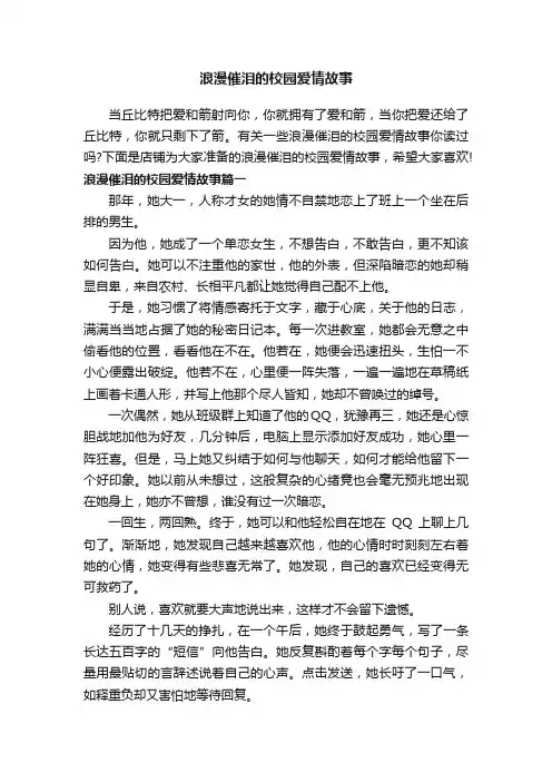 浪漫催泪的校园爱情故事