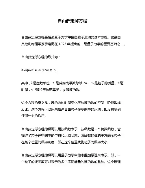 自由薛定谔方程
