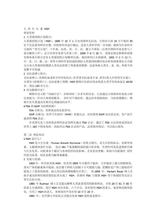 人类生长素HGH