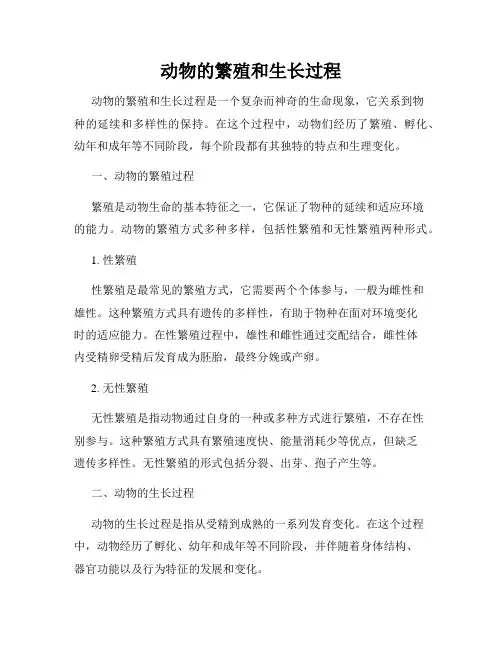 动物的繁殖和生长过程
