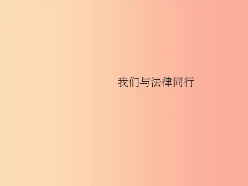 七年级道德与法治下册 第4单元 走进法治天地 第10课 法律伴我们成长 第2框 我们与法律同行课件 