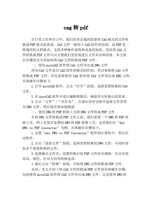 cag转pdf