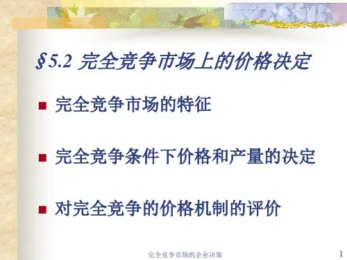 完全竞争市场PPT课件