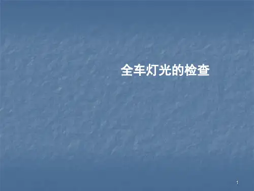 教学灯光的检查ppt课件