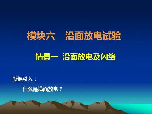 沿面放电及闪络..
