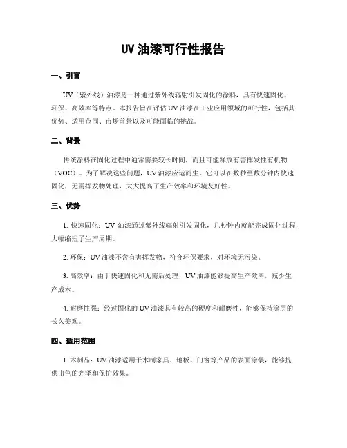 UV油漆可行性报告