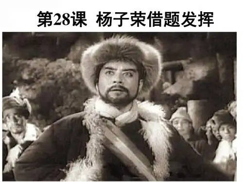 28 杨子荣借题发挥