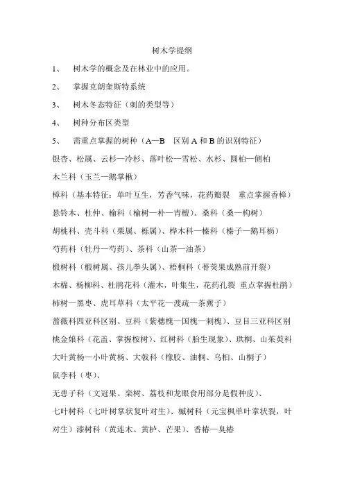 树木学提纲