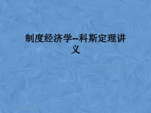 制度经济学--科斯定理讲义