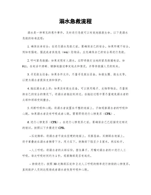 溺水急救流程
