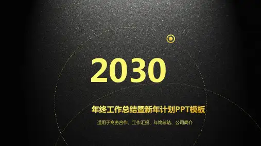 高端黑金总结汇报PPT模板