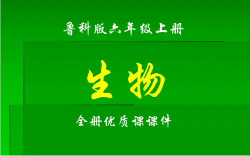 鲁科版(五四制)生物六年级上册全册课件