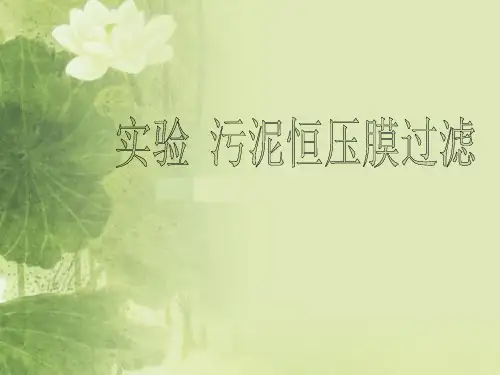 污泥比阻课件