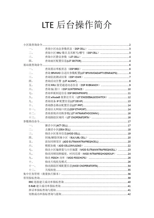 网优文档31：LTE_OMC后台操作简介