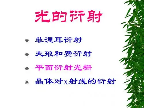 2.3 平面衍射光栅