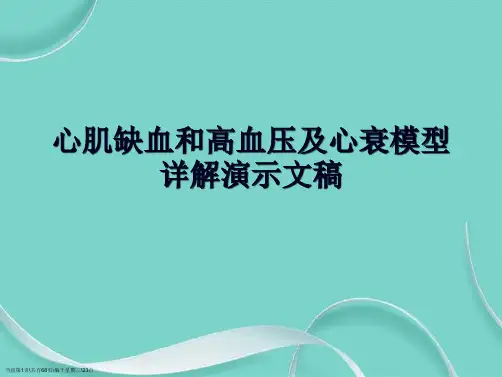 心肌缺血和高血压及心衰模型详解演示文稿