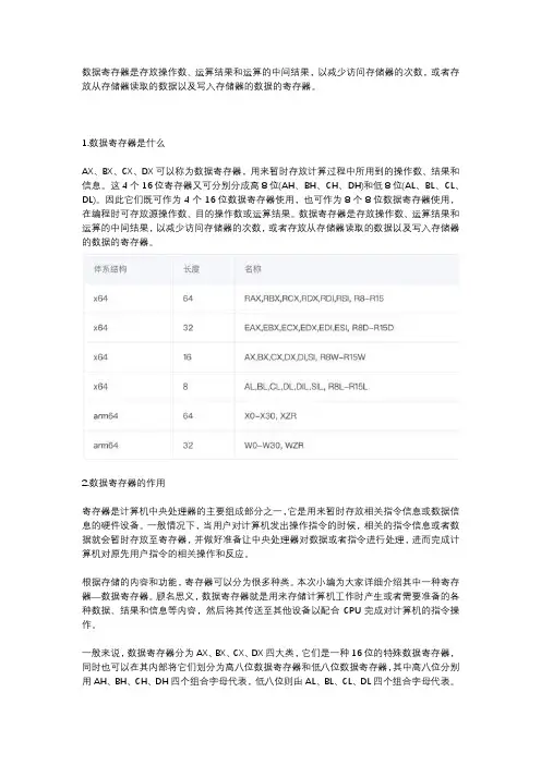 数据寄存器