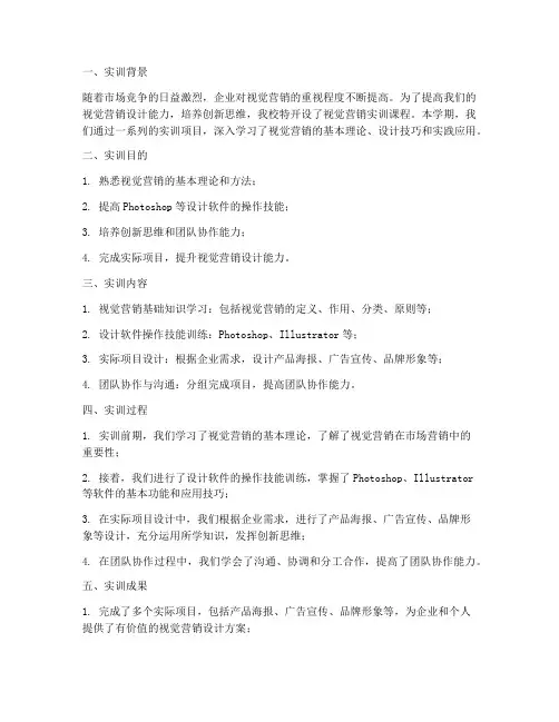 视觉营销期末实训总结报告