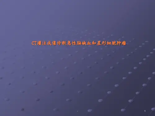 急性脑缺血和星形细胞肿瘤CT灌注成像诊断ppt课件