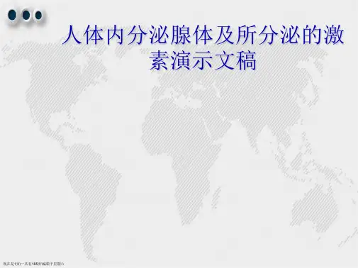 人体内分泌腺体及所分泌的激素