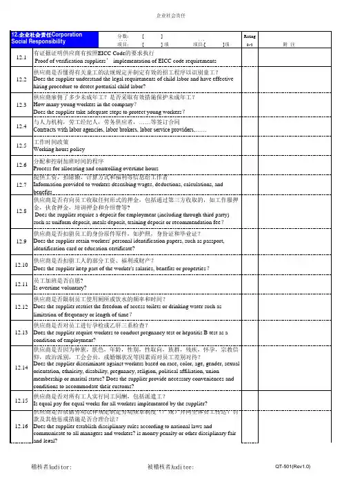 QSA查核表