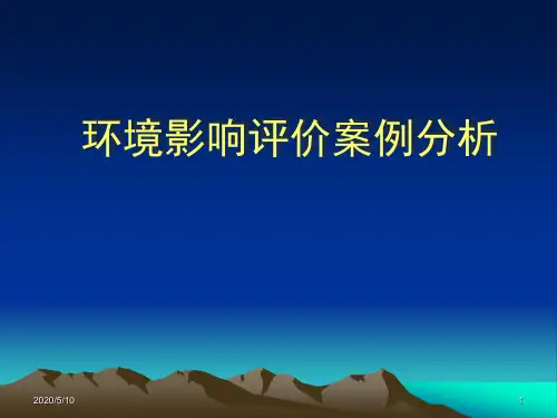 环境影响评价案例分析范例