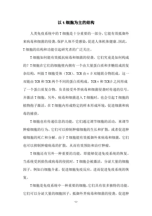 以t细胞为主的结构