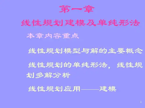 第一章线性规划建模及单纯形法ppt课件