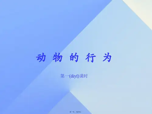 八年级科学上册3.4动物的行为课件1浙教版