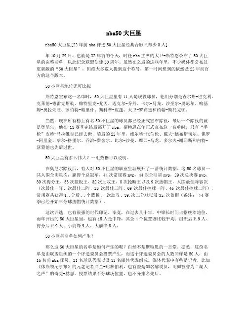 nba50大巨星 