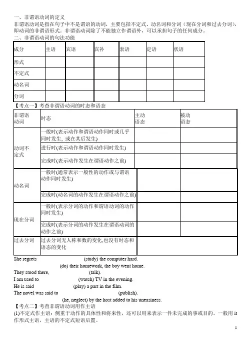 非谓语动词