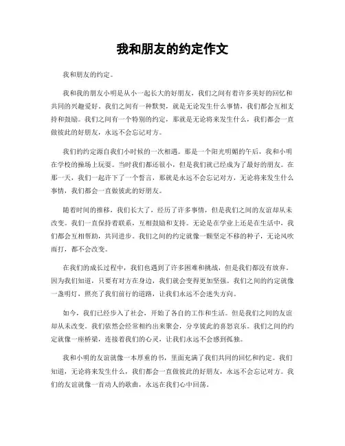我和朋友的约定作文