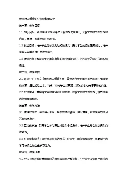 我多想去看看的公开课教案设计