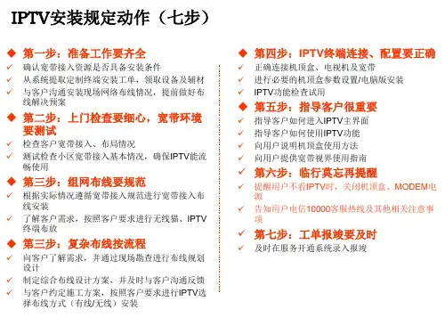 IPTV装维规范
