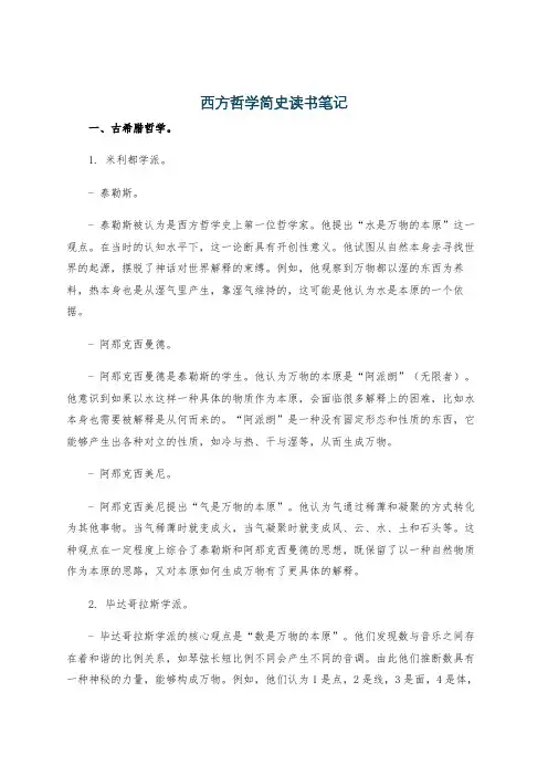 西方哲学简史读书笔记