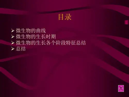 微生物的生长曲线