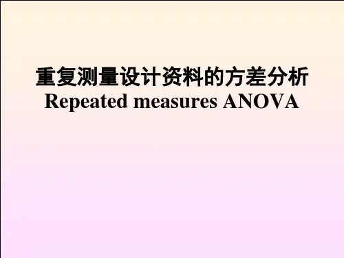 重复测量设计资料的方差分析【57页】