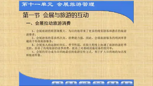 第十一章  会展旅游管理  《会展策划与管理》ppt课件