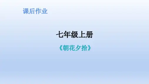 《朝花夕拾》