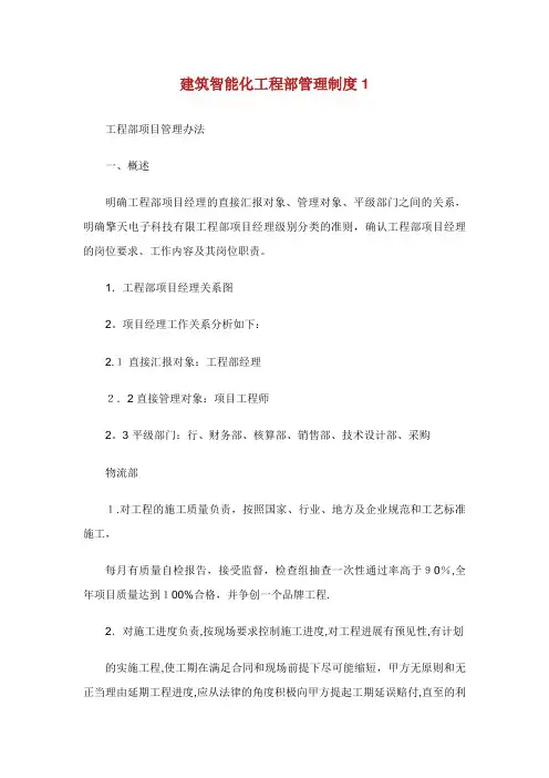 建筑智能化工程部管理制度.doc