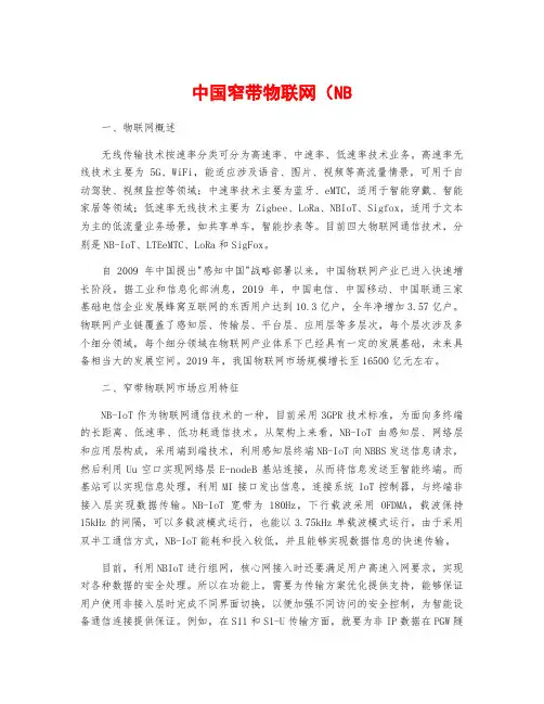 中国窄带物联网(NB