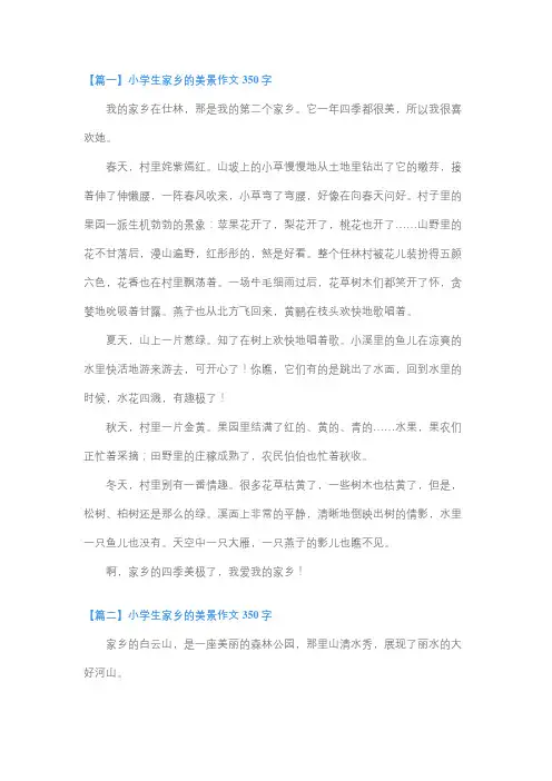 家乡的风光作文350字左右