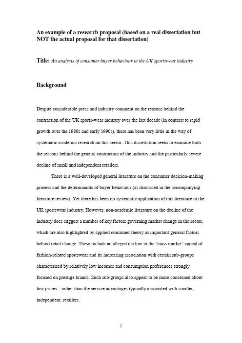 An example of a research proposal