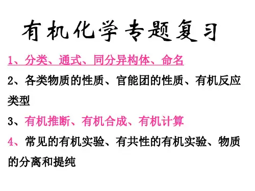 有机化学反应类型及推断合成