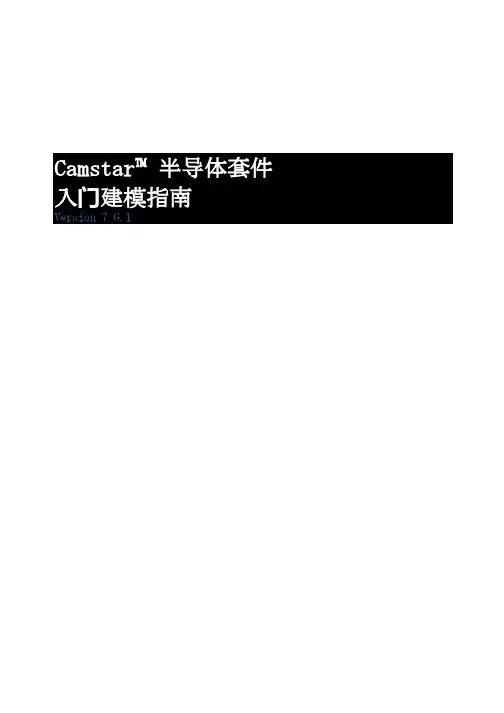 Camstar半导体套件入门建模指南_7G1