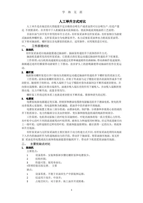 人工举升方式对比.pptx