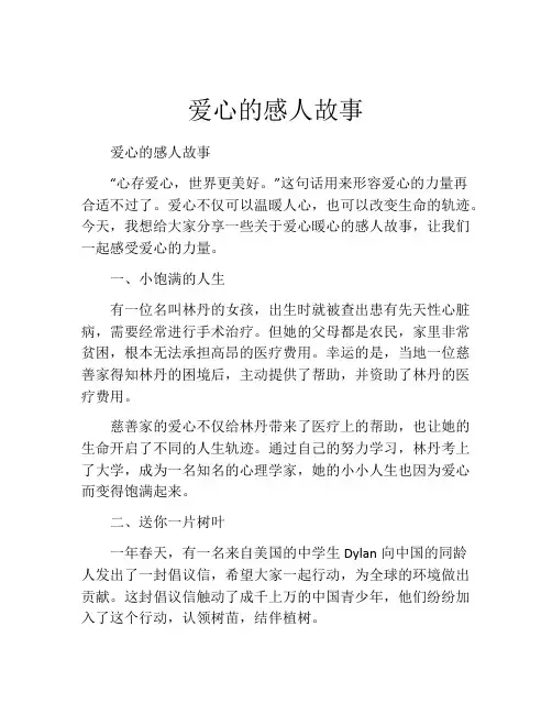 爱心的感人故事