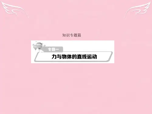 高考物理二轮复习 细致讲解专题一 力与物体的直线运动课件