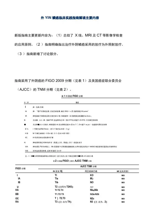 外YIN鳞癌临床实践指南解读主要内容